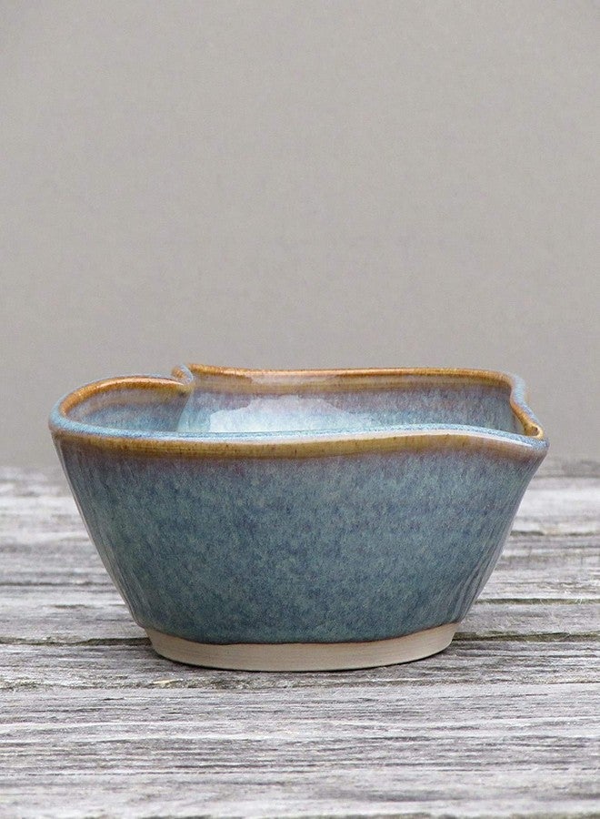Castle Arch Pottery Ireland Castle Arch Pottery Irish Pottery Bowl Hand-Glazed, Heart Shaped Design 6" Diameter by 2" Height with Celtic Spiral Motif - Handcrafted In Ireland - Lead & Cadmium Free, Irish Gifts For Men & Women - Image 2